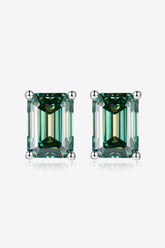 2 Carat Moissanite Stud Earrings in Green - Shah S. Sahota